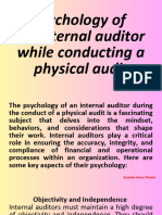 Psychology of An Internal Auditor During Physical Audit