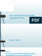 Soal Soal Mini Workshop PIDI Angkatan IV 2023