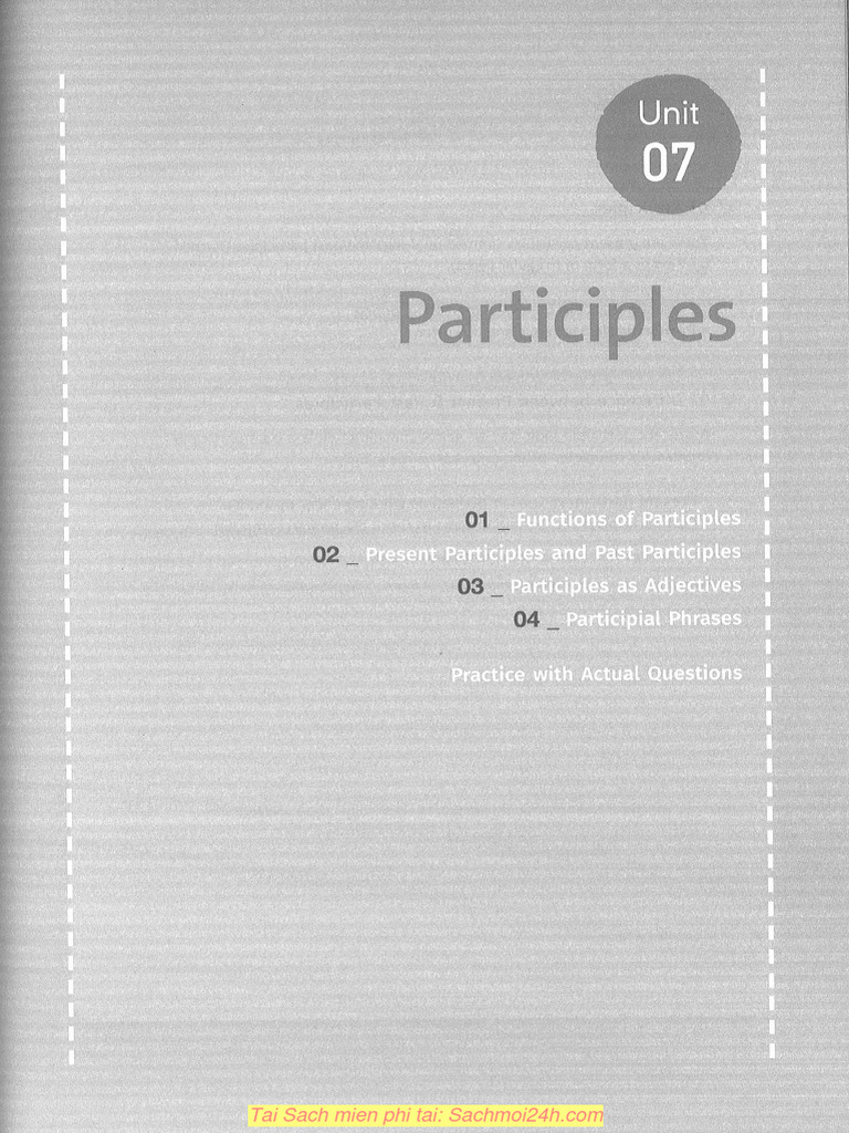 Toeic 3 - Reading Comprehension-Unit 7 - Participles | PDF