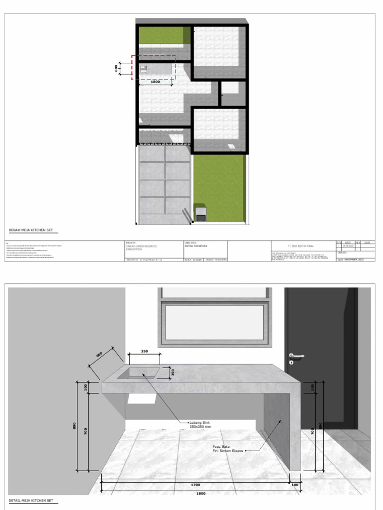 Denah Meja Kitchen Set November 2022 | PDF