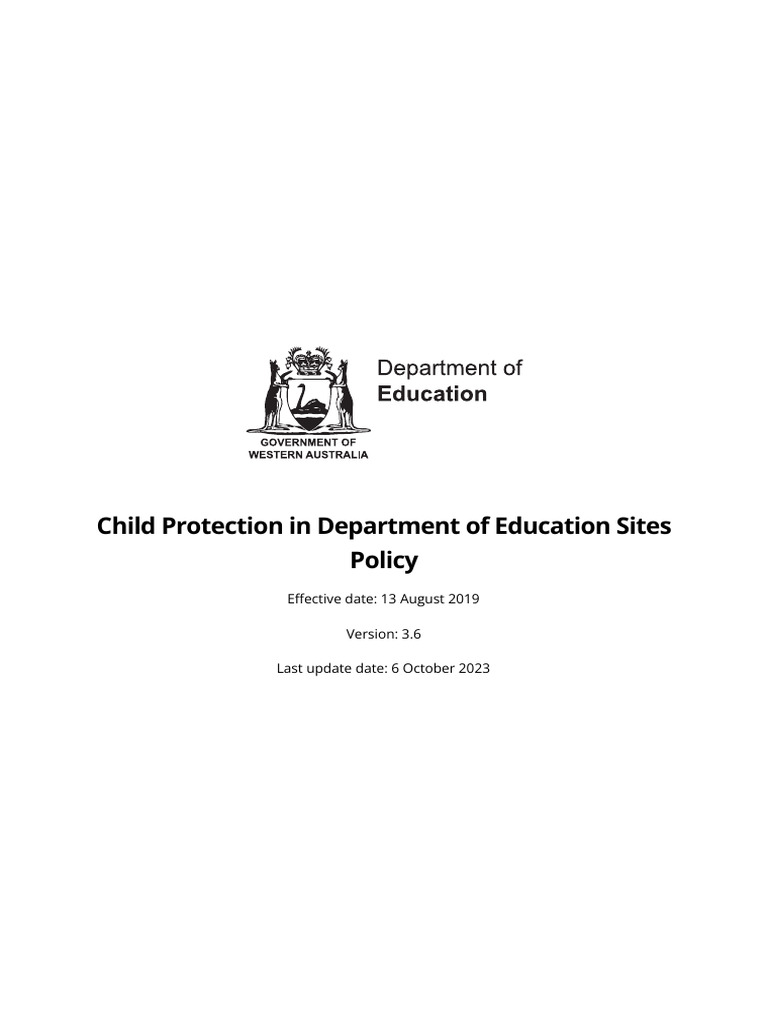 Child Protection in Department of Education PDF Domestic Violence
