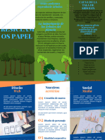 Folleto Brochure Empresarial Profesional Azul y Naranja