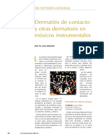 Dermatitis de Contacto y Otras Dermatosis en Músicos Instrumentales