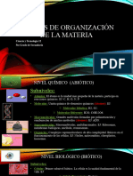 Niveles de Organización de La Materia