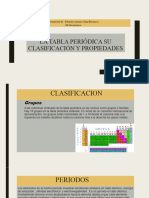 La Tabla Periódica Su Clasificación y Propiedades