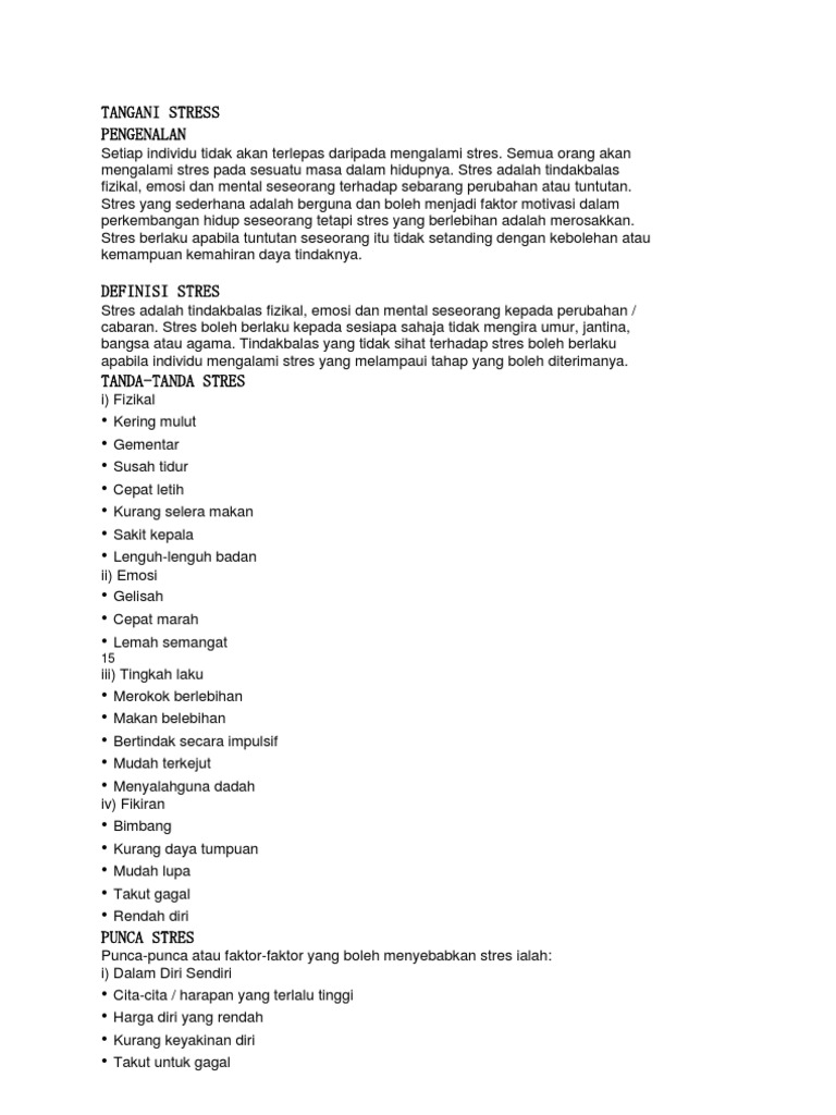 Tangani Stress Pdf