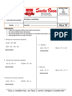 Examen Bimestral de Algebra 3ro Sec Fila B IV Bimestre