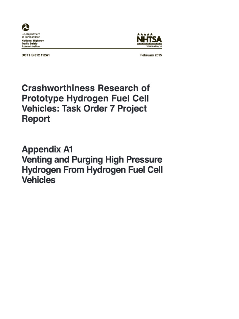Hydrogen Fuel Cell Vehicle Safety Review | PDF | Valve | Manufactured Goods