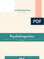 Psycholinguistics 1-3