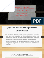 CLASE 16 ACTIVIDAD PROCESAL DEFECTUOSA y ACTOS CONCLUSIVOS