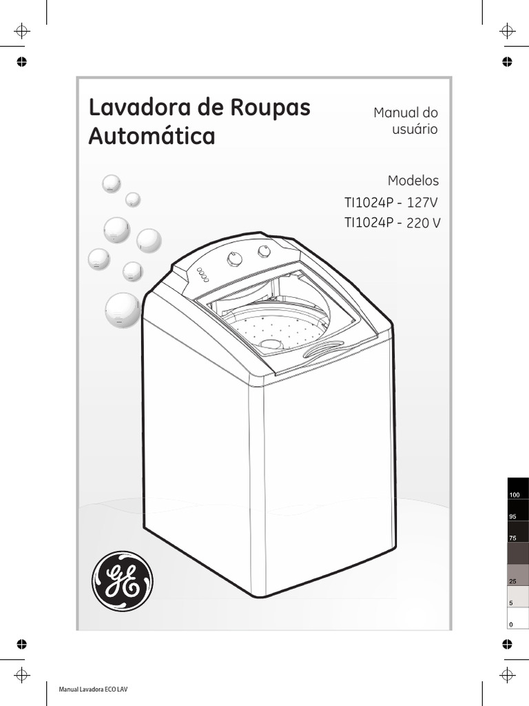 Manual da Lavadora ECO LAV GE | PDF | Roupas | Centrifugação