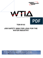 TGN-W-03 Job Safety Analysis (Jsa) For The Water Industry