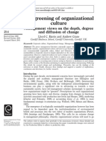 The Greening of Organizational Culture: Management Views On The Depth, Degree and Diffusion of Change