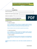 PLANTILLA DE TRABAJO Evaluacion Diagnostica