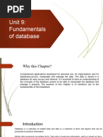 Unit 9 Fundamentals of Database