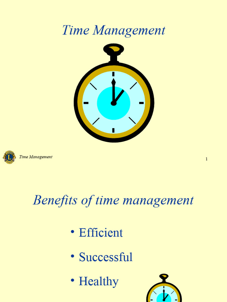 Time Management PDF Time Management Professional Skills