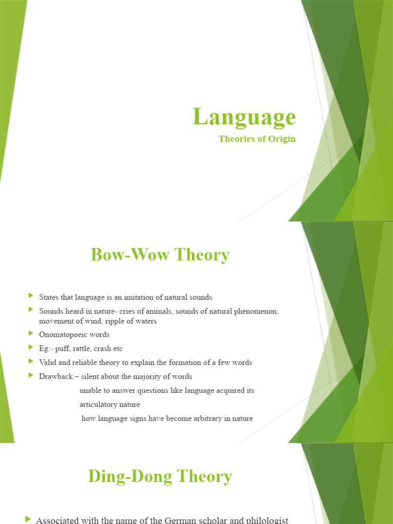 Theories of Language Origin Explained | PDF | Origin Of Language | Gesture