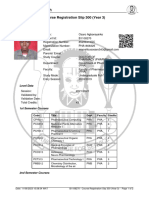 Course Registration Slip