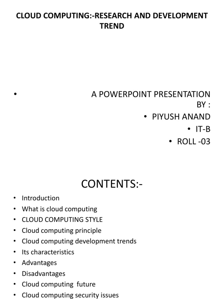 CLOUD COMPUTING PPT FREE DOWNLOAD PDF intelligence overview