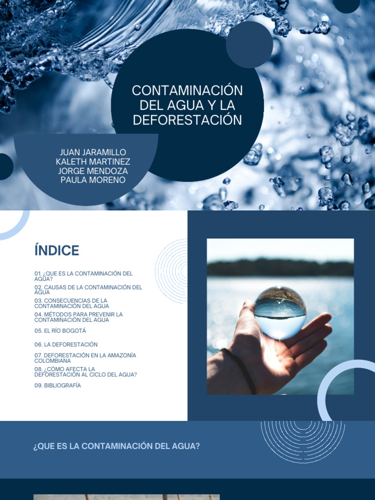 Deforestación y contaminación del agua | PDF | Agua | La contaminación ...