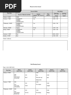 Health and Wellness Journal