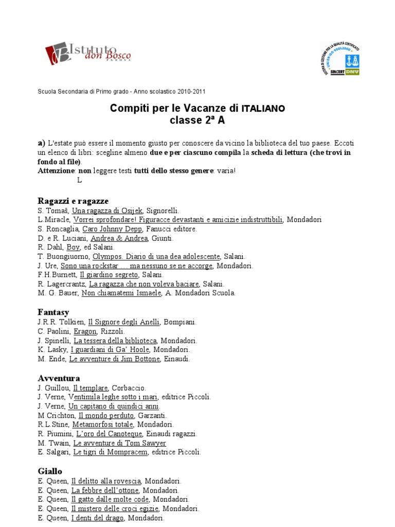 Compiti Per Le Vacanze Terza Elementare Da Stampare Matematica
