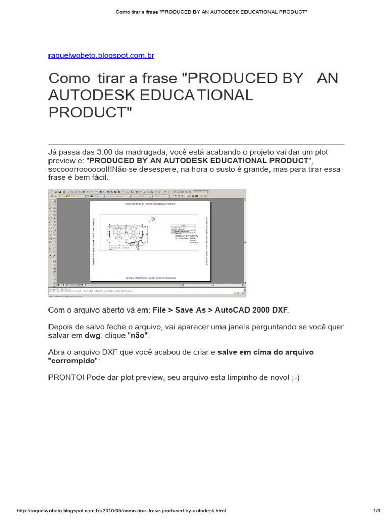 Autocad como tirar a frase produced by an autodesk educational