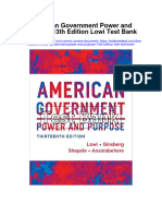 American Government Power and Purpose 13th Edition Lowi Test Bank