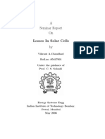 A Seminar Report On Losses in Solar Cells by