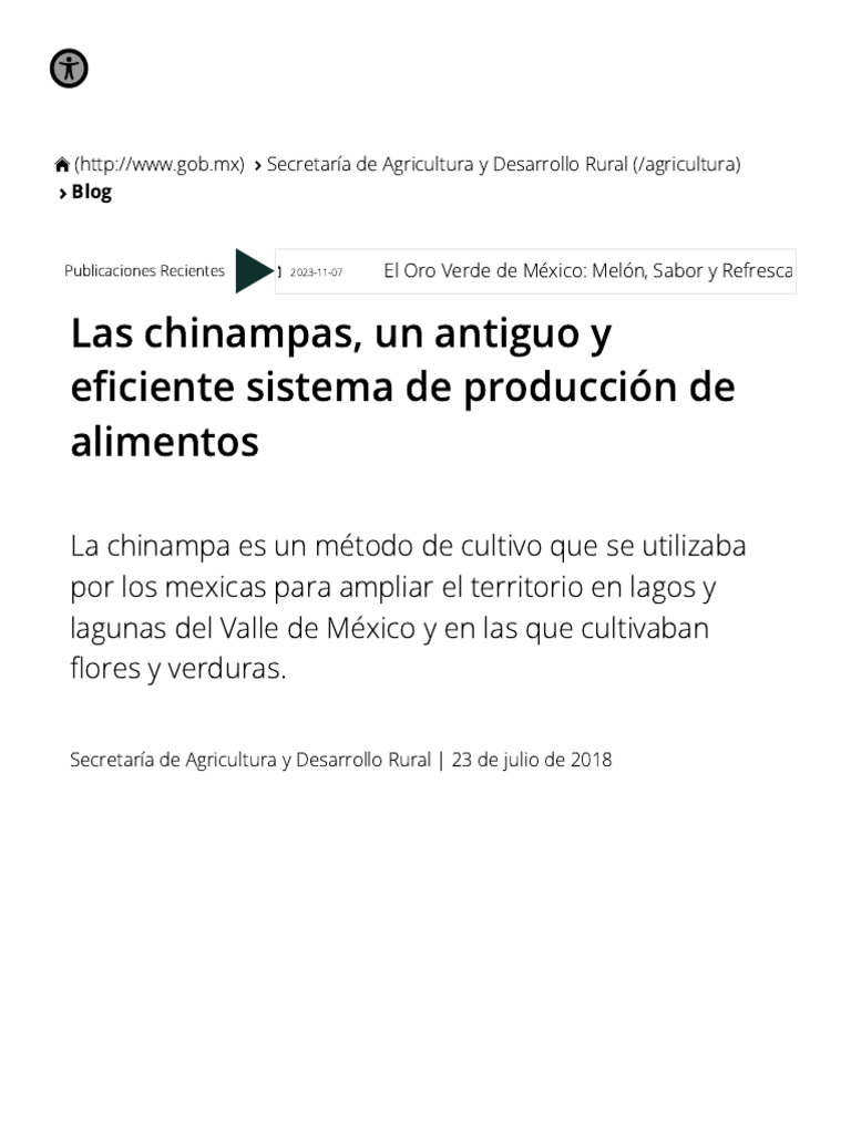 Las Chinampas, Un Antiguo y Eficiente Sistema de Producción de Alimentos _ Secretaría de
