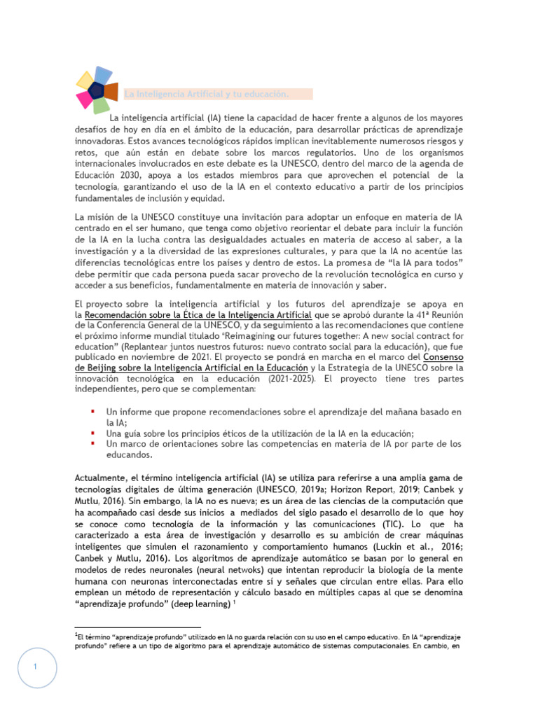 Desafíos de la IA en la Educación | PDF | Inteligencia artificial ...