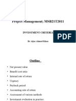 Mod-2 INVESTMENT - CRITERIA