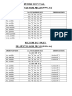 Fixture de Voley y Futsal - 2023