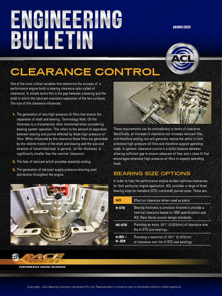 EB005 Clearance Control PDF Bearing (Mechanical) Engineering