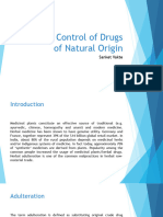 Lecture 5 Quality Control of Drugs of Natural Origin