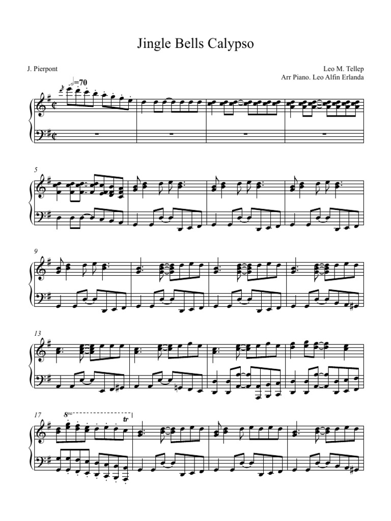Jingle Bells Calypso (Piano) - Full Score | PDF | Échecs