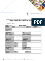 Research and Innovation Bursary Application Form 2023-24