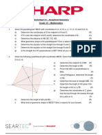 Worksheet 12 Analytical Geometry Grade 10 Mathematics