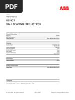 Ball Bearing Ebkl 6319/C3: General Information