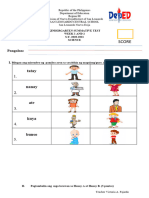 KINDERGARTEN SUMMATIVE TEST Q2 Mam BEROSE NUNEZ