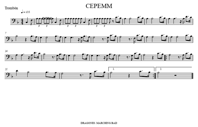 HIMNO CEPEMM - Trombón | PDF