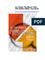 Economics Today The Macro View Canadian 15th Edition Miller Test Bank