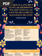 SHS Applied - Filipino (Akademik) CG! - 0 | PDF