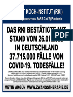 Das (RKI) Bestätigte Am 26.01.2023 in Deutschland 37.715.000 Fälle Von COVID-19. Todesfälle.