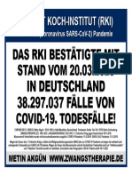 Das (RKI) Bestätigte Am 20.03.2023 in Deutschland 38.297.037 Fälle Von COVID-19. Todesfälle.