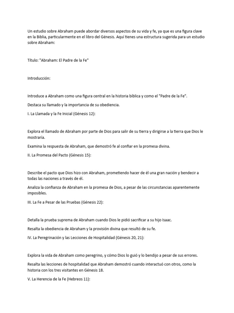 Abraham: Padre de la Fe en la Biblia | PDF | Religión y espiritualidad