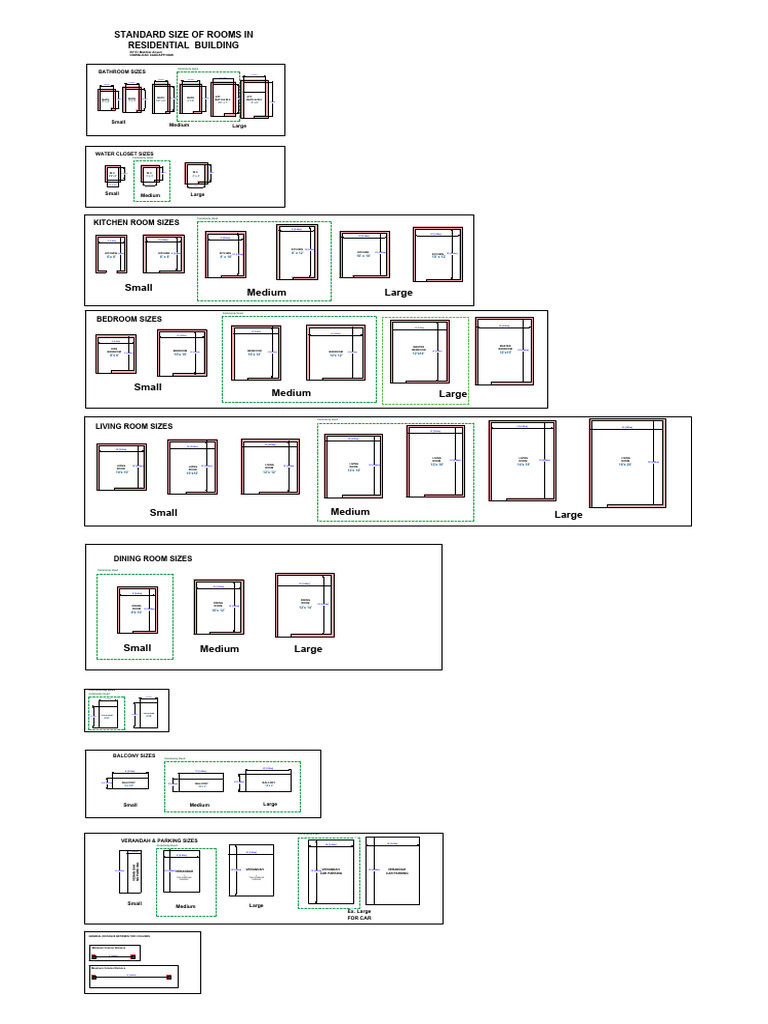 Standard Room Sizes PDF Tourist Attractions Buildings And Structures