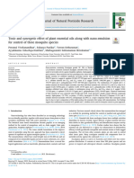 Toxic and Synergetic Effect of Plant Essential Oils Along With Nano-Emulsion