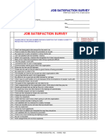 Job Satisfaction Questionnaire Example