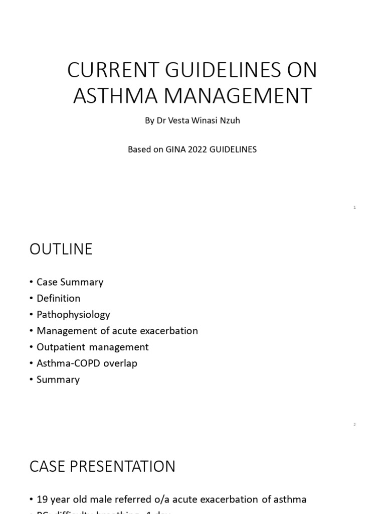 IAP STANDARD TREATMENT GUIDELINES ASTHMA intelligence overview